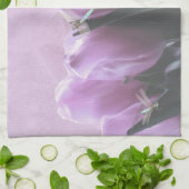 Lila Tulips Aqua Dragonflies Küchentücher (Gefaltet)