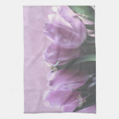 Lila Tulips Aqua Dragonflies Küchentücher (Vertikal)