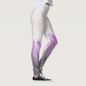 Lila Tulips Aqua Dragonflies Leggings (Rechts)