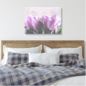 Lila Tulips Aqua Dragonflies Leinwand Decke (Insitu (Schlafzimmer))