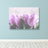 Lila Tulips Aqua Dragonflies Leinwand Decke (Insitu (Holzboden))
