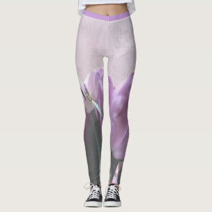 Lila Tulips Aqua Dragonfys 2 Leggings