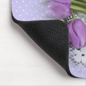 Lila Tulips auf dem Mouse-Pad Mousepad (Ecke)