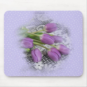 Lila Tulips auf dem Mouse-Pad Mousepad