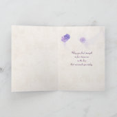 Lila Tulips auf der Lace Sympathy Card Karte (Innenseite)