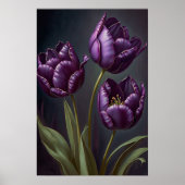 Lila Tulips Blume Art Print Poster (Vorne)
