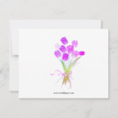 Lila Tulips - Brautdusche Einladung (Rückseite)