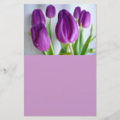 Lila Tulips Briefpapier (Vorderseite)