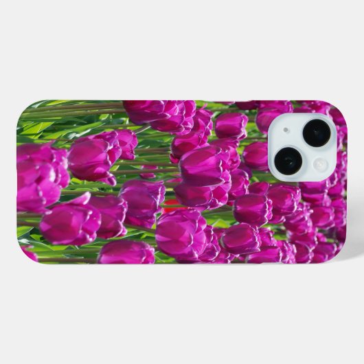 Lila Tulips Case-Mate iPhone Hülle (Rückseite (Horizontal))