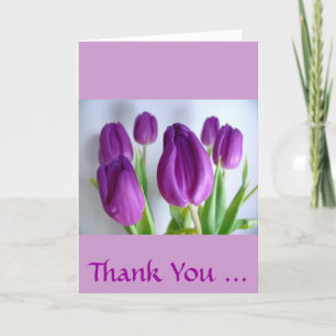 Lila Tulips Dankeskarte