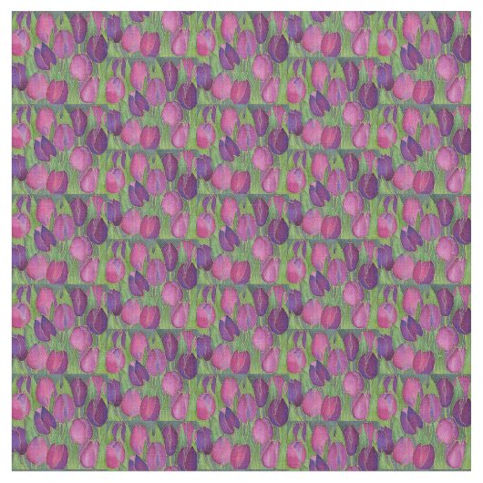 Lila Tulips-Design Stoff (Nahaufnahme)