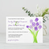 Lila Tulips - Einladung zur Hochzeit (Stehend Vorderseite)