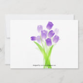 Lila Tulips - Einladung zur Hochzeit (Rückseite)