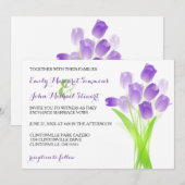 Lila Tulips - Einladung zur Hochzeit (Vorne/Hinten)