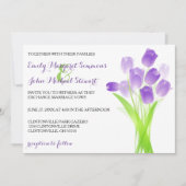 Lila Tulips - Einladung zur Hochzeit (Vorderseite)