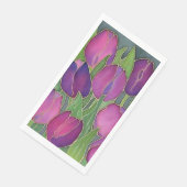 Lila Tulips Floral Gasttuch Napkins Serviette (Ecke)