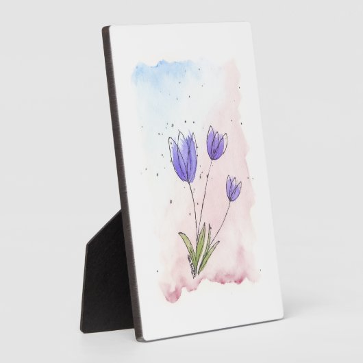 Lila Tulips Fotoplatte (Seite)