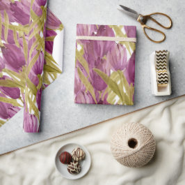 Lila Tulips Frische Pasta machen Geschenkpapier
