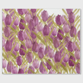Lila Tulips Frische Pasta machen Geschenkpapier (Flach)