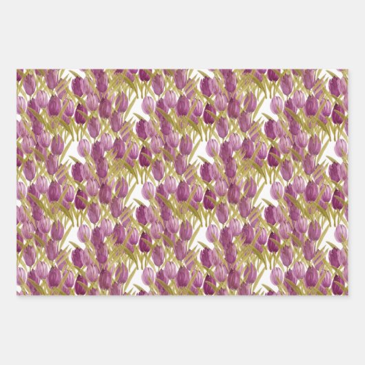 Lila Tulips Frische Pasta machen Geschenkpapier Set (Vorderseite 2)