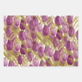 Lila Tulips Frische Pasta machen Geschenkpapier Set (Vorderseite)