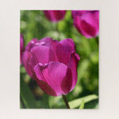 Lila Tulips Frühlingsflorale Puzzle (Vertikal)