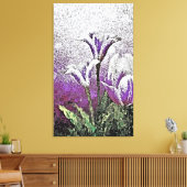 Lila Tulips - Gemälde Gemälde Leinwand (Insitu (Wohnzimmer))