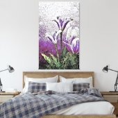 Lila Tulips - Gemälde Gemälde Leinwand (Insitu (Schlafzimmer))