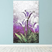 Lila Tulips - Gemälde Gemälde Leinwand (Insitu (Holzboden))