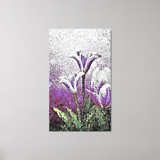 Lila Tulips - Gemälde Gemälde Leinwand (Vorderseite)
