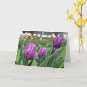 Lila Tulips - Gut anpassen Karte (Gelbe Blume)