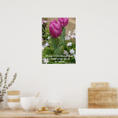 Lila Tulips Hope Floral Blume Foto Poster (Küche)