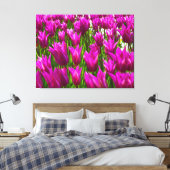 Lila Tulips in Keukenhof Holland Premium verpackt Leinwanddruck (Insitu (Schlafzimmer))