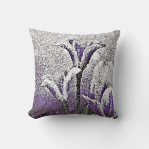 Lila Tulips - Malerei Art Pillow Kissen