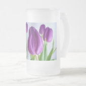 Lila Tulips Mattglas Bierglas (VorderseiteRechts)