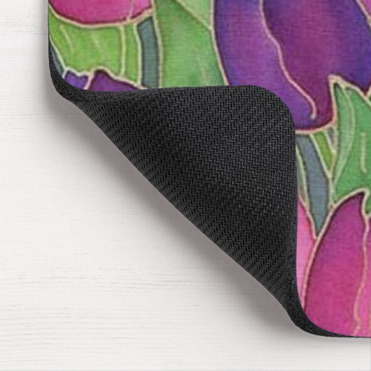 Lila Tulips Mousepad (Ecke)