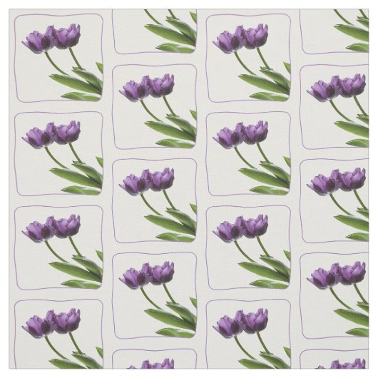Lila Tulips-Muster Stoff (Muster)