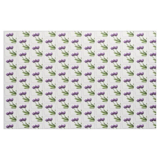 Lila Tulips-Muster Stoff (Fat Quarter (45,7 x 55,9 cm))