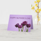 Lila Tulips Muttertag Karte (Gelbe Blume)