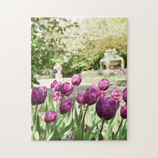 Lila Tulips Regent's Park Blume London England Puzzle (Vertikal)
