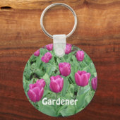 Lila Tulips Schlüsselanhänger (Vorderseite)