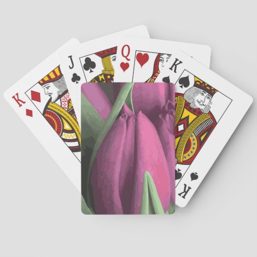 Lila Tulips Spielkarten (Rückseite)