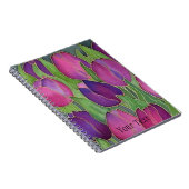 Lila Tulips Spiral-Bound-Journal-Notebook Notizblock (Rechte Seite)