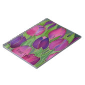 Lila Tulips Spiral-Bound-Journal-Notebook Notizblock (Linke Seite)