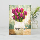 Lila Tulips, Spring Bouquet (Stehend Vorderseite)