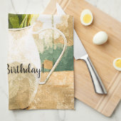 Lila Tulips, Spring Bouquet Geschirrtuch (Viertel Falte)