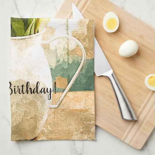 Lila Tulips, Spring Bouquet Geschirrtuch (Viertel Falte)