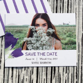 Lila Tulips Sweet 16 Save the Date Karte