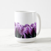 Lila Tulips-Tasse Kaffeetasse (VorderseiteRechts)