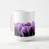 Lila Tulips-Tasse Kaffeetasse (Vorderseite Links)